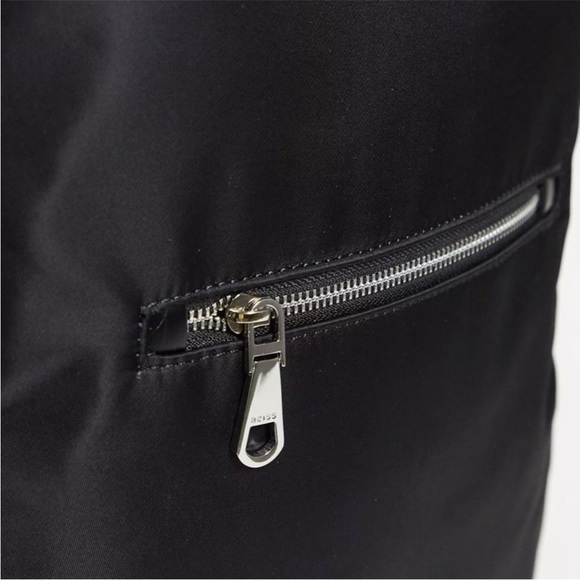 Reiss Parker Men’s Nylon Work Essential Backpack Black Silver NWT - Picture 5 of 13